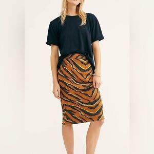Free People Easy Tiger Knit Pencil Skirt XS